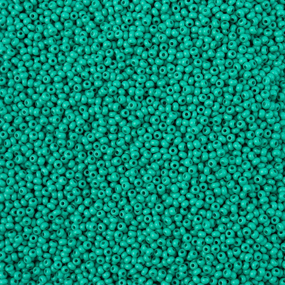 Preciosa Czech Glass, 11/0 Round Seed Bead, Terra Intensive Dark Green - Matte (1 Tube)