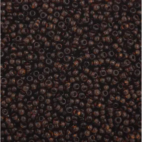 Preciosa Czech Glass, 11/0 Round Seed Bead, Transparent Brown (1 Tube)