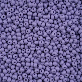 Preciosa Czech Glass, 6/0 Round Pony Seed Bead, PermaLux Dyed Chalk Lavender - Matte (1 Tube)