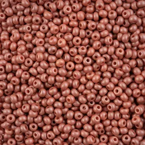 Preciosa Czech Glass, 6/0 Round Pony Seed Bead, PermaLux Dyed Chalk Light Brown (1 Tube)