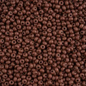 Preciosa Czech Glass, 6/0 Round Pony Seed Bead, Terra Intensive Dark Brown - Matte (1 Tube)