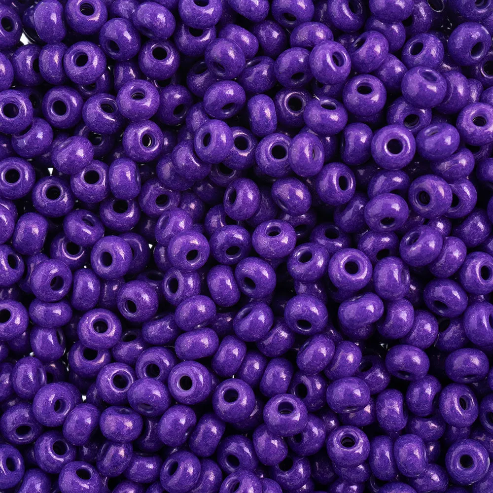 Preciosa Czech Glass, 6/0 Round Pony Seed Bead, Terra Intensive Purple (1 Tube)