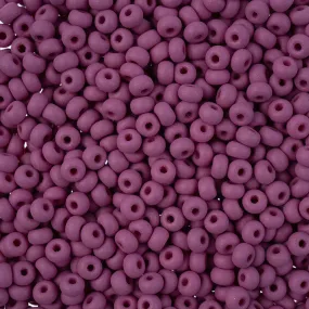 Preciosa Czech Glass, 8/0 Round Seed Bead, PermaLux Dyed Chalk Purple - Matte (1 Tube)