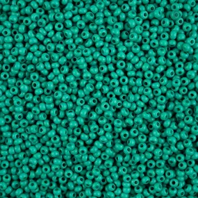 Preciosa Czech Glass, 8/0 Round Seed Bead, Terra Intensive Dark Green - Matte (1 Tube)