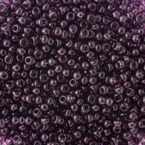 Preciosa Czech Glass, 8/0 Round Seed Bead, Transparent Amethyst (1 Tube)