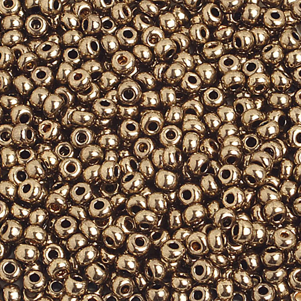 Preciosa Czech Glass, 8/0 Seed Bead, Metallic Bronze (1 Tube)