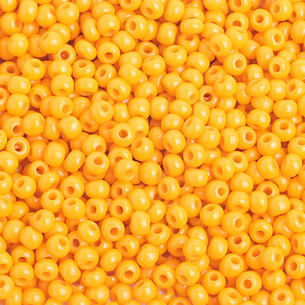 Preciosa Czech Glass, 8/0 Seed Bead, Opaque Light Orange (1 Tube)