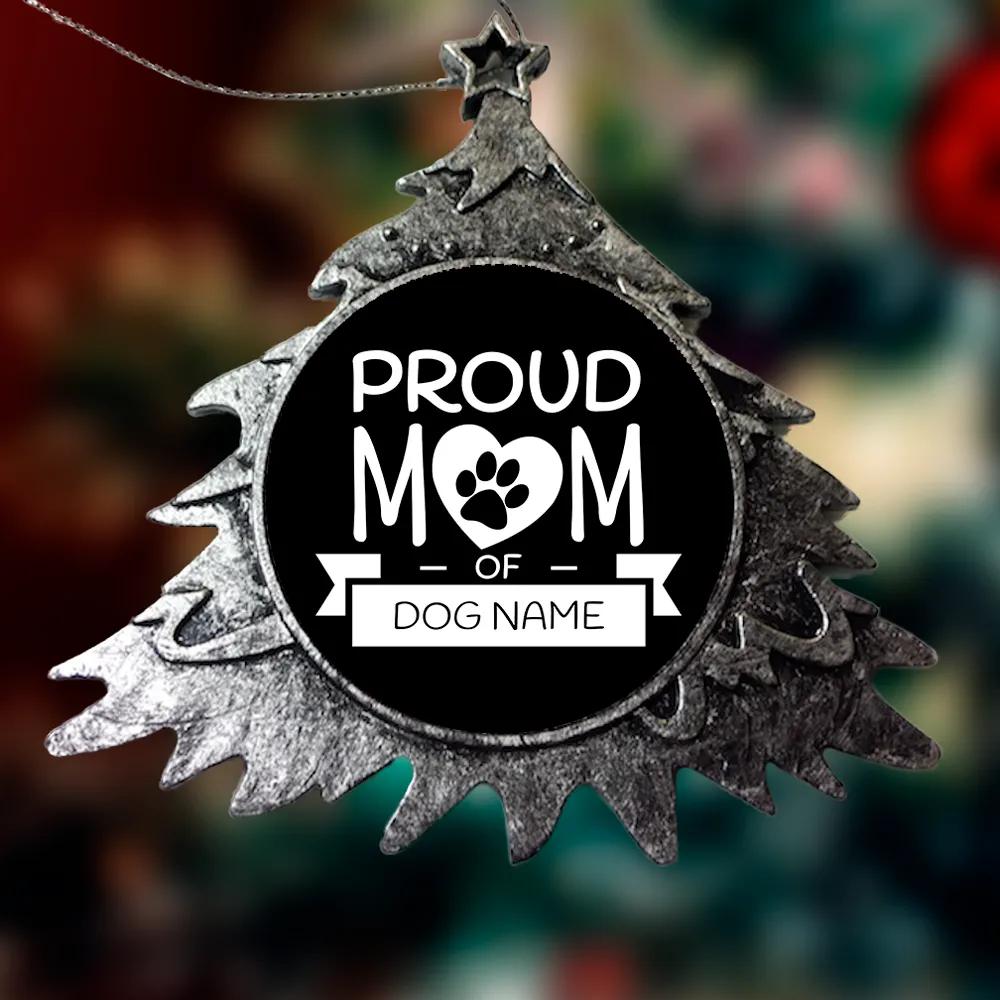 Proud Dog Mom Personalized Christmas Ornaments