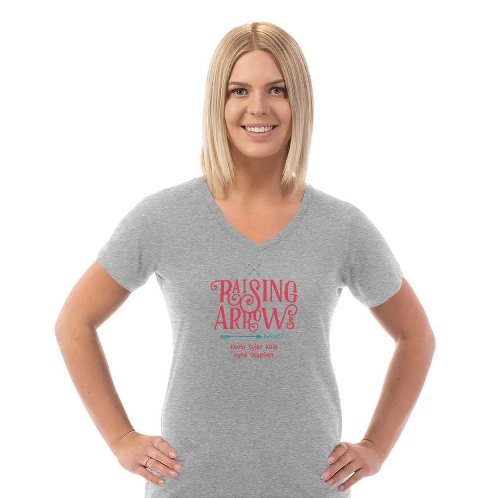 Raising Arrows Personalized Ladies V Neck Tee