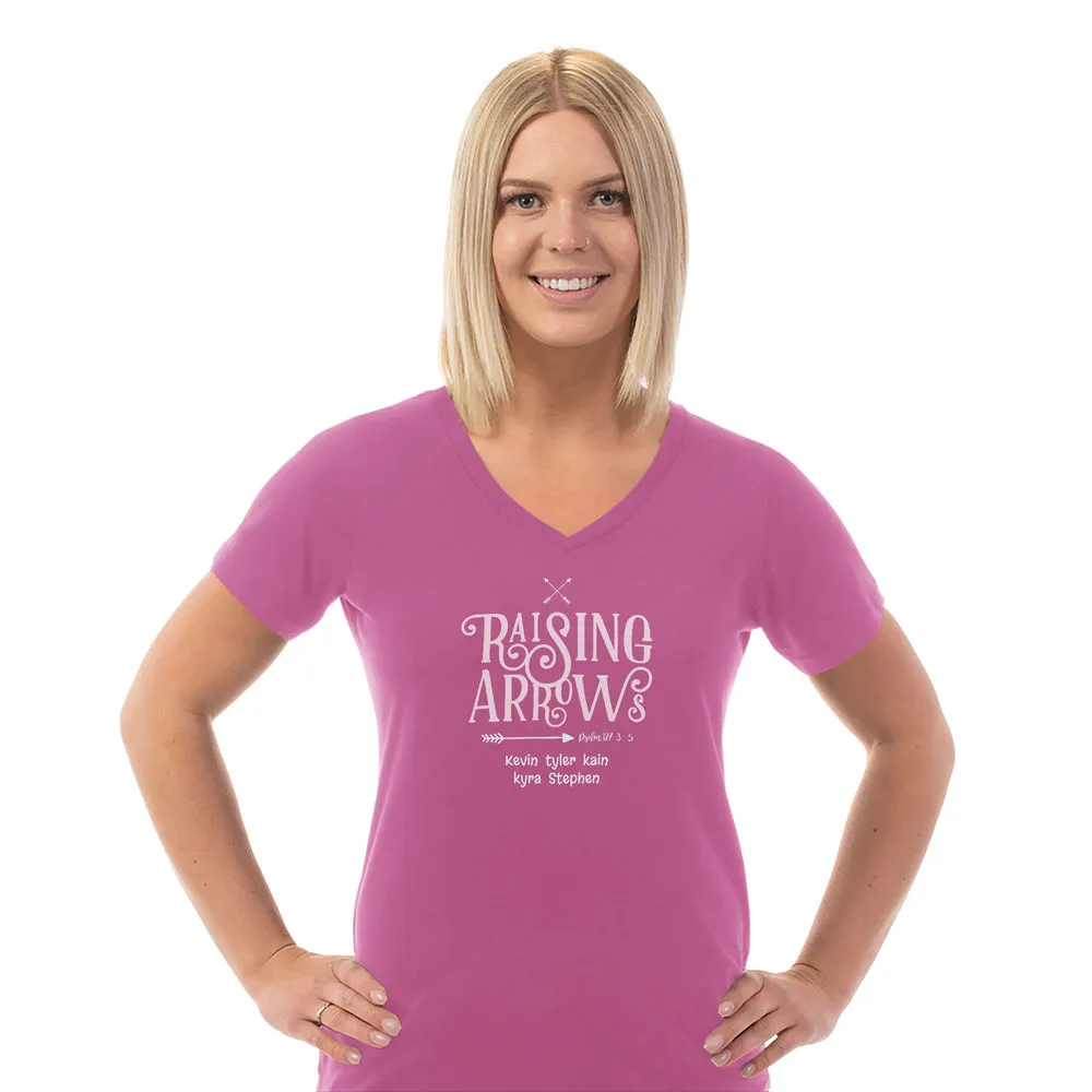 Raising Arrows Personalized Ladies V Neck Tee