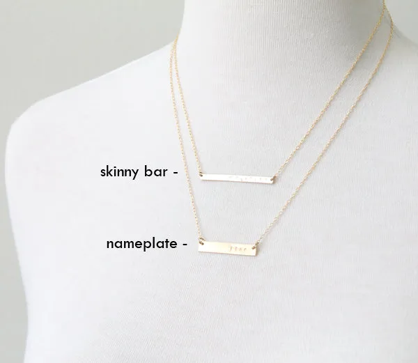 Skinny Bar Necklace - GF