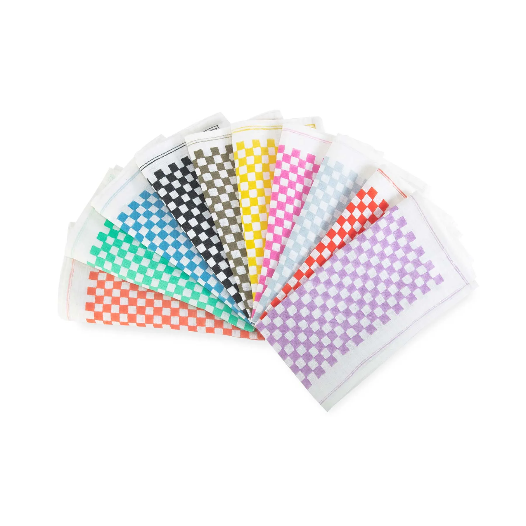 The Punk Picnic Napkin, Set of 10 - Rainbow / Linen