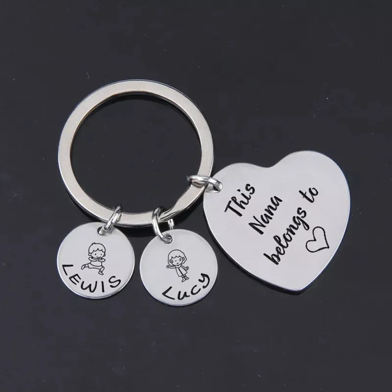 This Nana belongs to Personalized Keyring