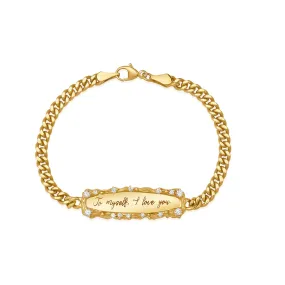 To Myself, I Love You Diamond Bar Bracelet