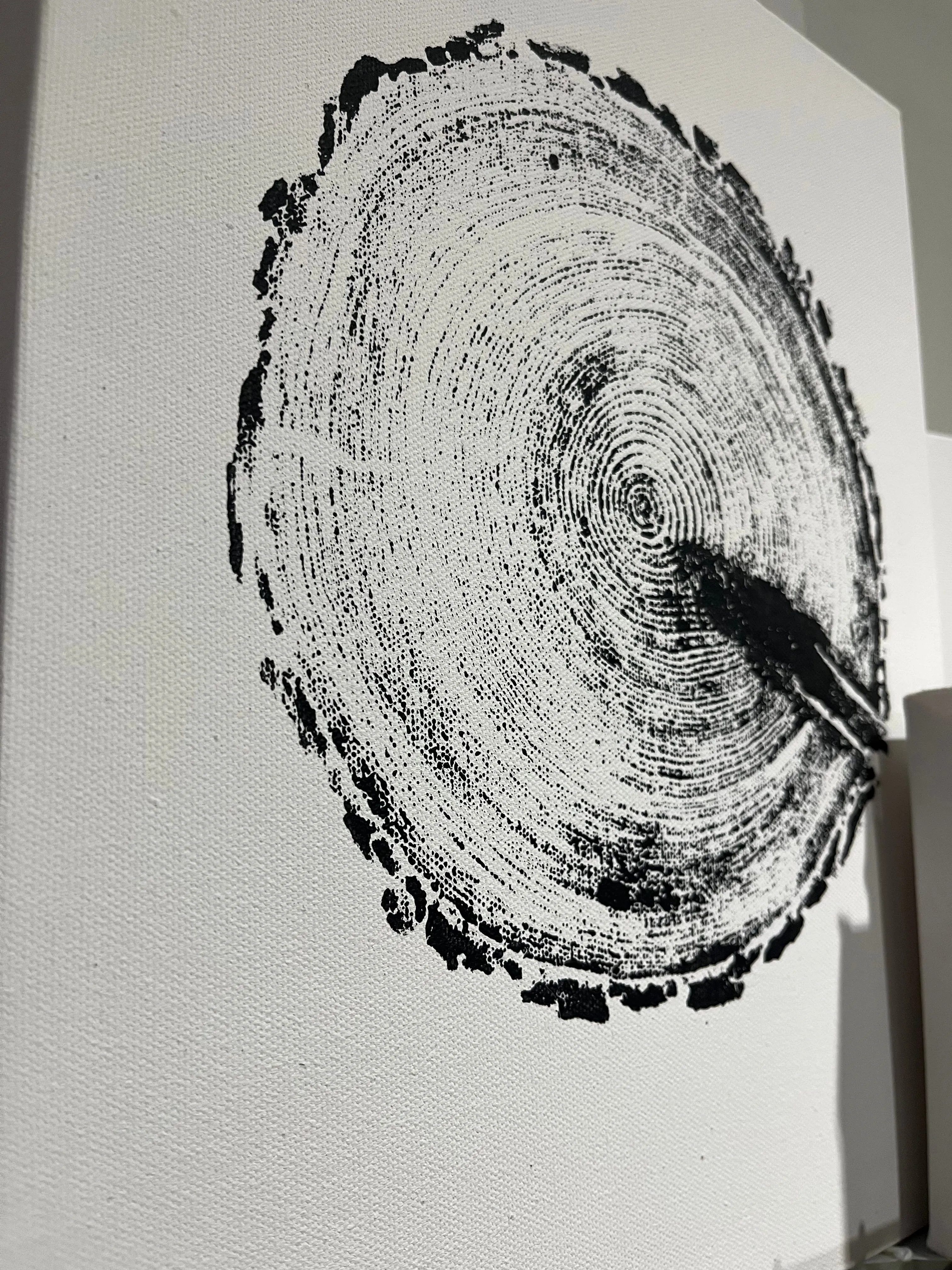 Tree Print Stamp on Canvas