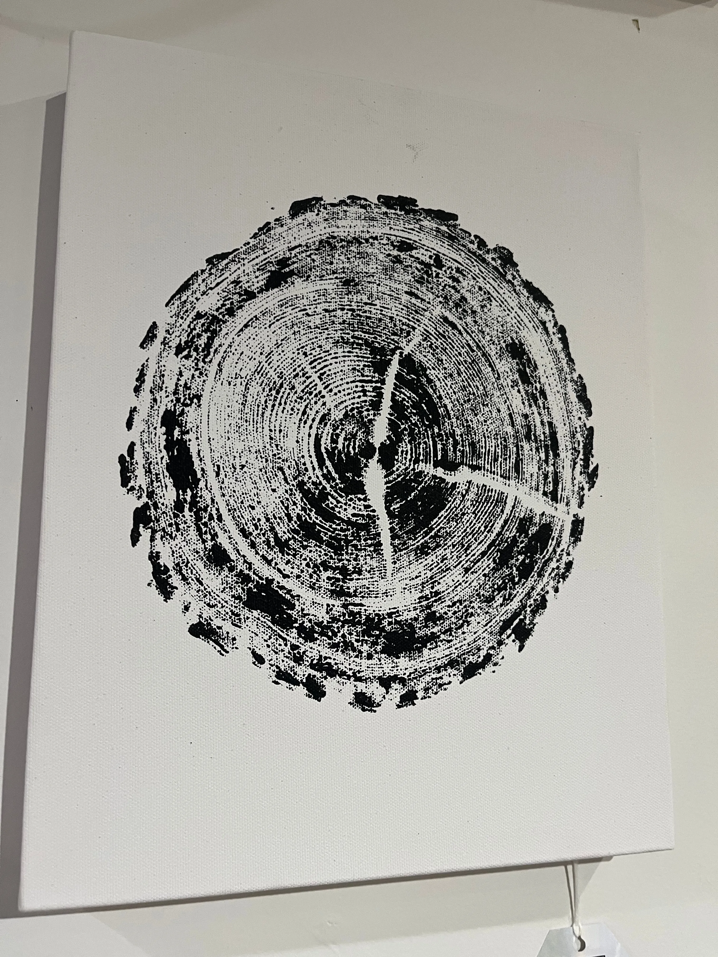 Tree Print Stamp on Canvas