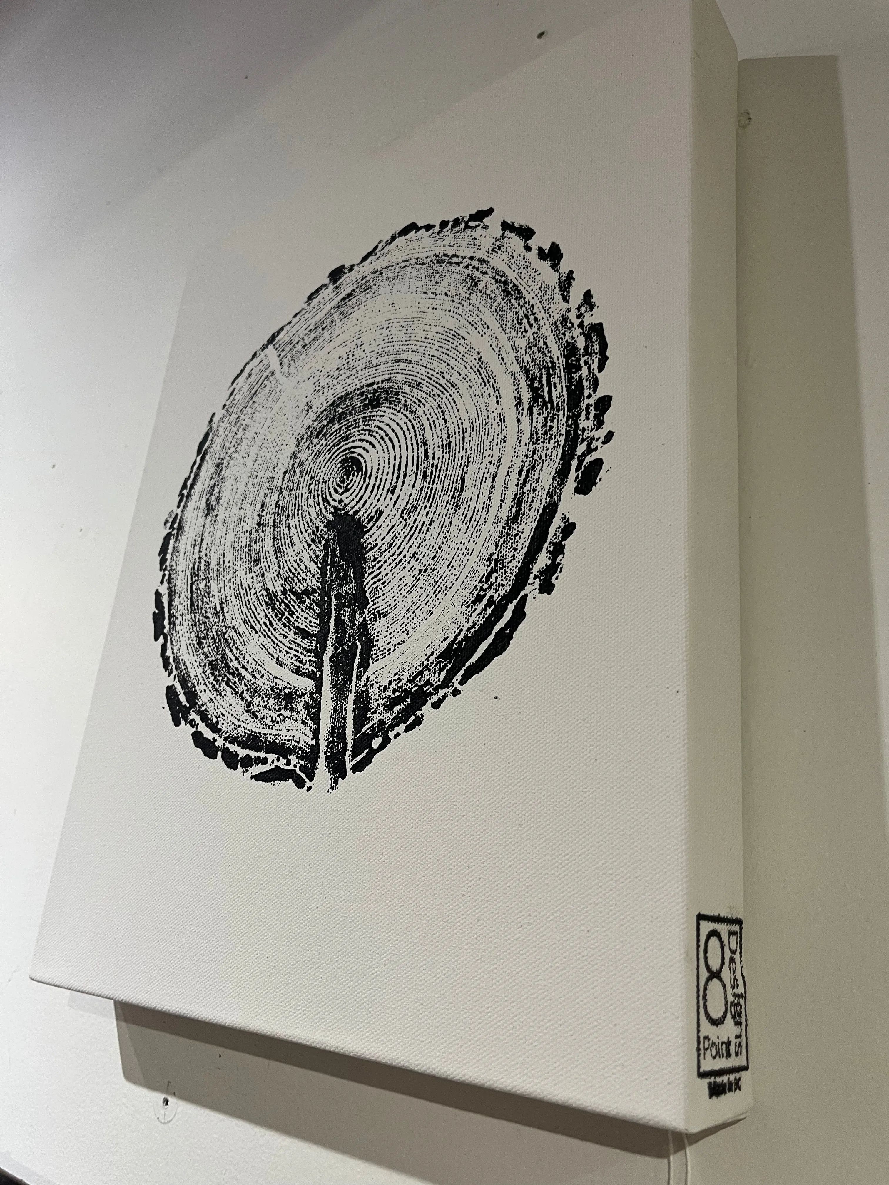 Tree Print Stamp on Canvas