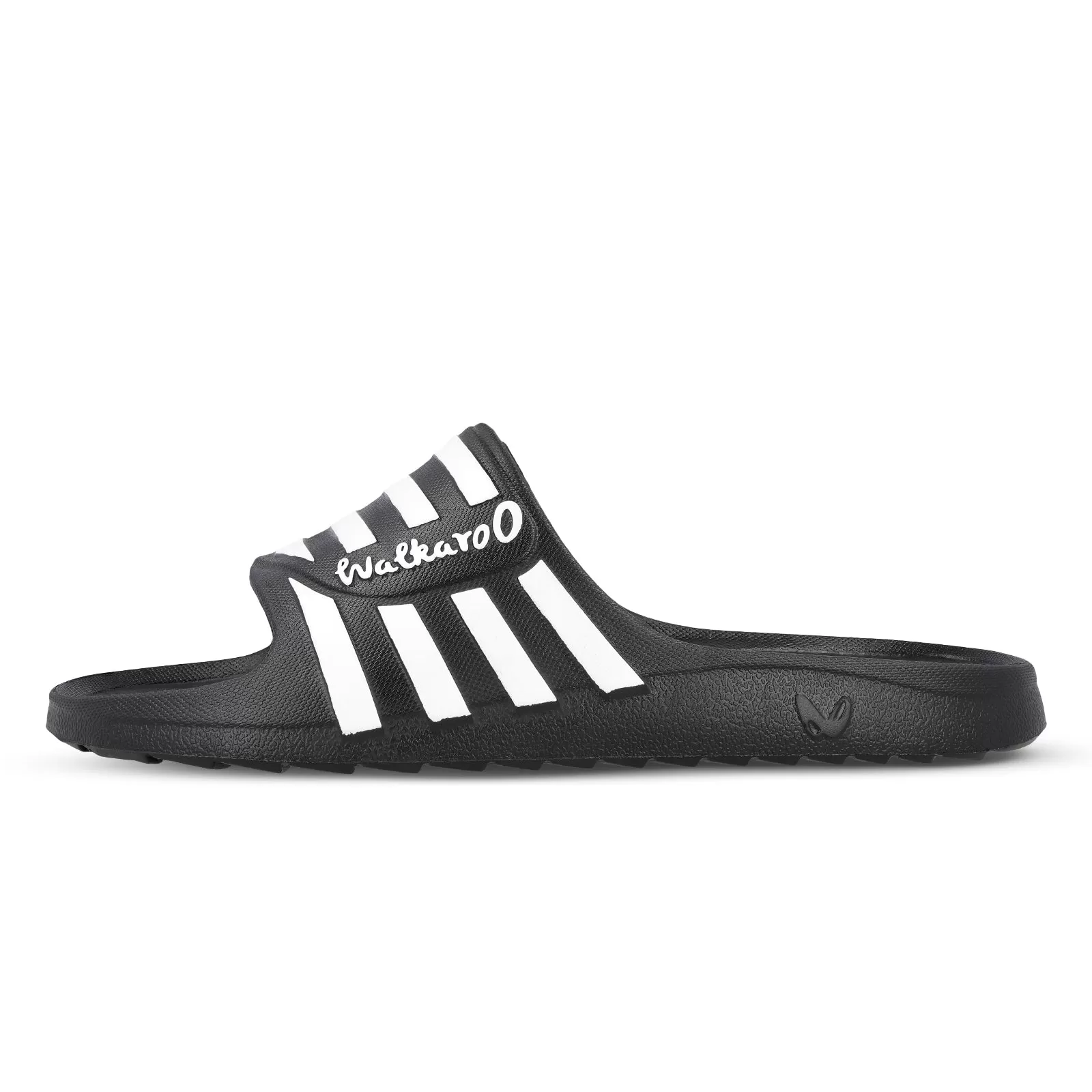 Walkaroo Mens Flip Flop Sliders  - WC4835 Black