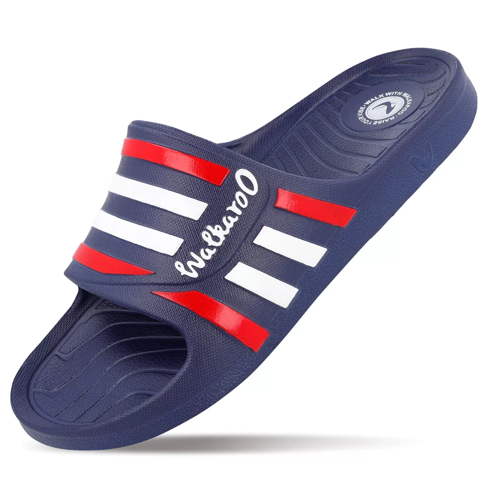 Walkaroo Mens Flip Flop Sliders  - WC4835 Navy Blue