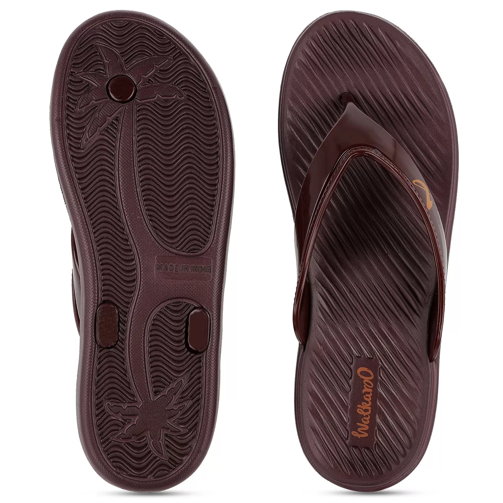 Walkaroo Womens Flip Flop  - WC4292 Coffee