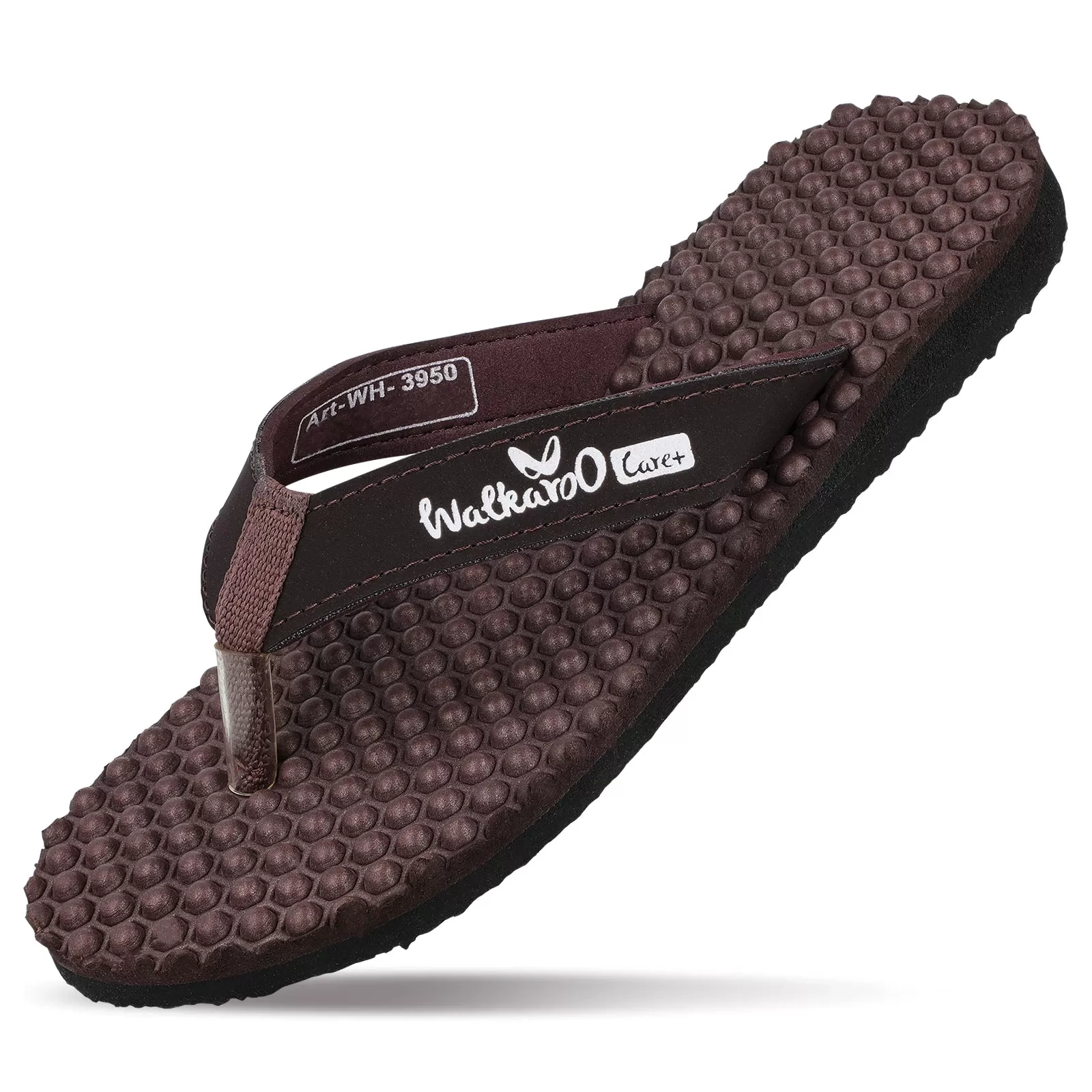 Walkaroo Womens Textured Care Plus Flip-Flop  - WH3950 Brown