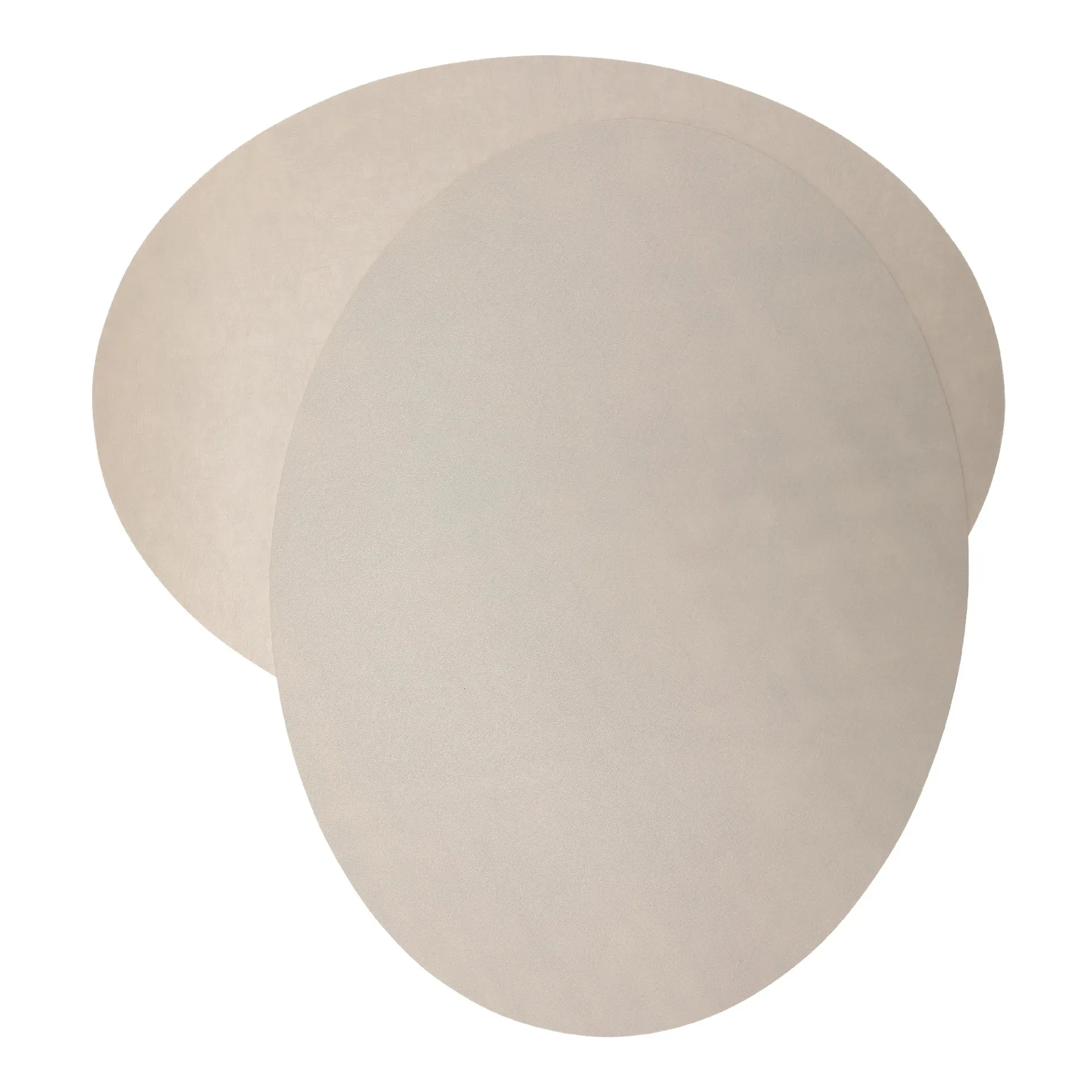 Washable Paper Oval Placemat Reversible in Cachemire/Cachemire