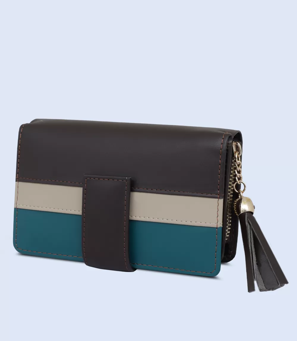 WB2220-Teal/coffe-Women Wallet