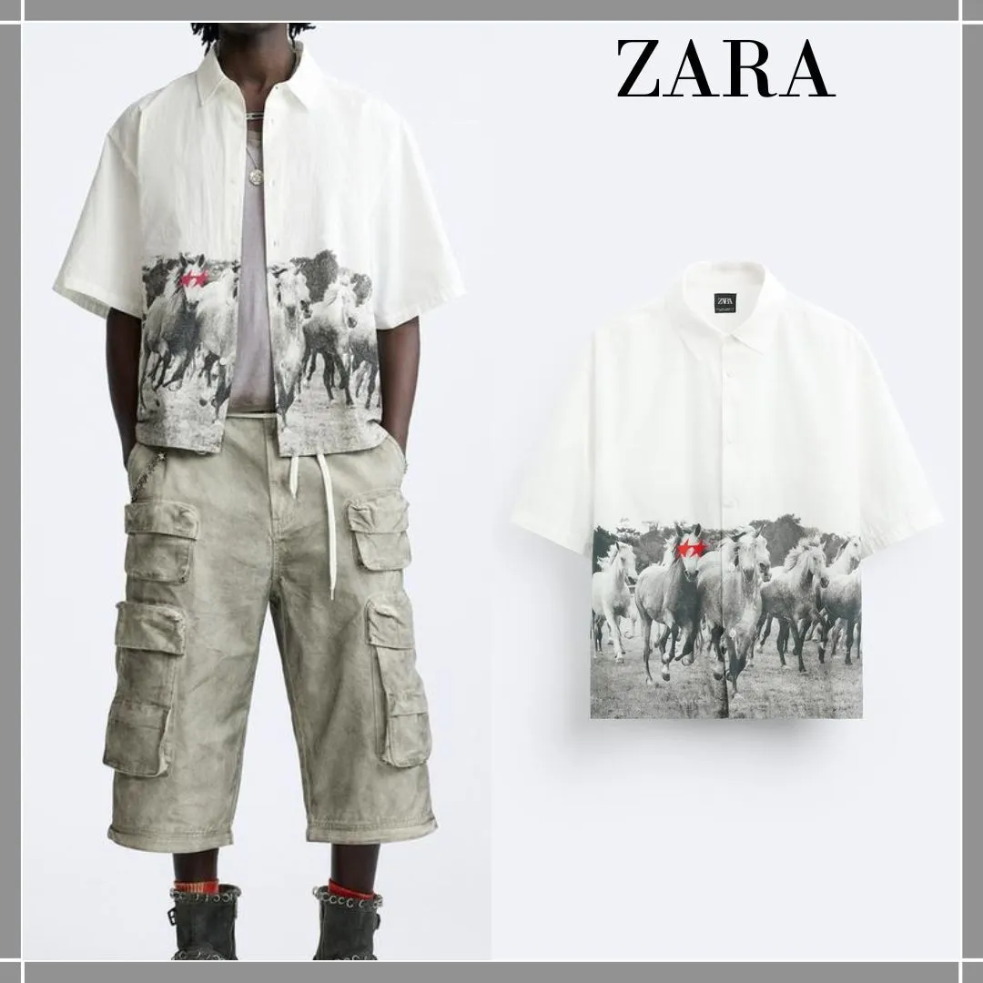 ZARA  |LIGHTWEIGHT COTTON SHIRT