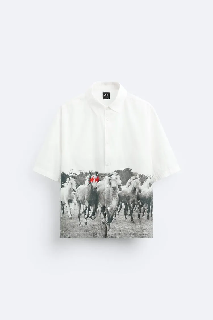 ZARA  |LIGHTWEIGHT COTTON SHIRT