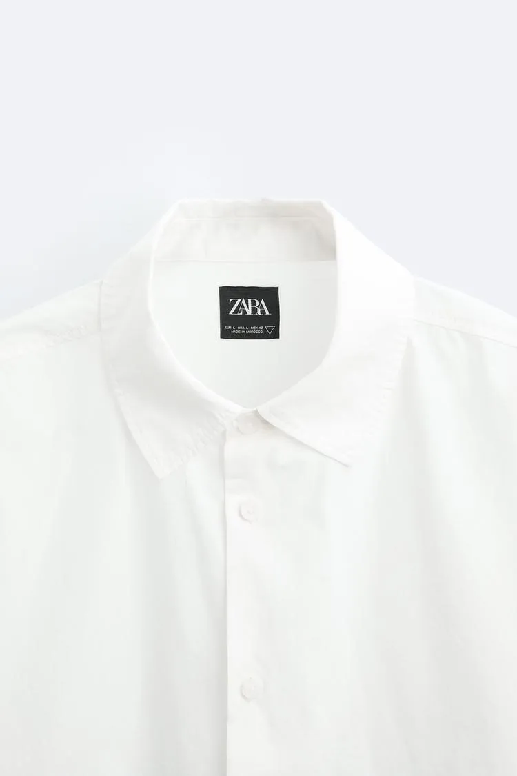 ZARA  |LIGHTWEIGHT COTTON SHIRT